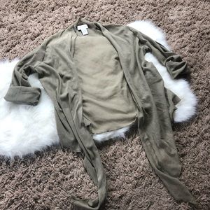 Soft Surroundings open tie front cardigan